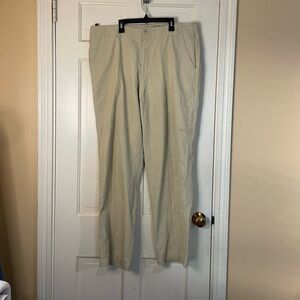 Tommy Bahama Silk Pants Mens 38x32 Khaki Flex Waistband Straight Relaxed Fit